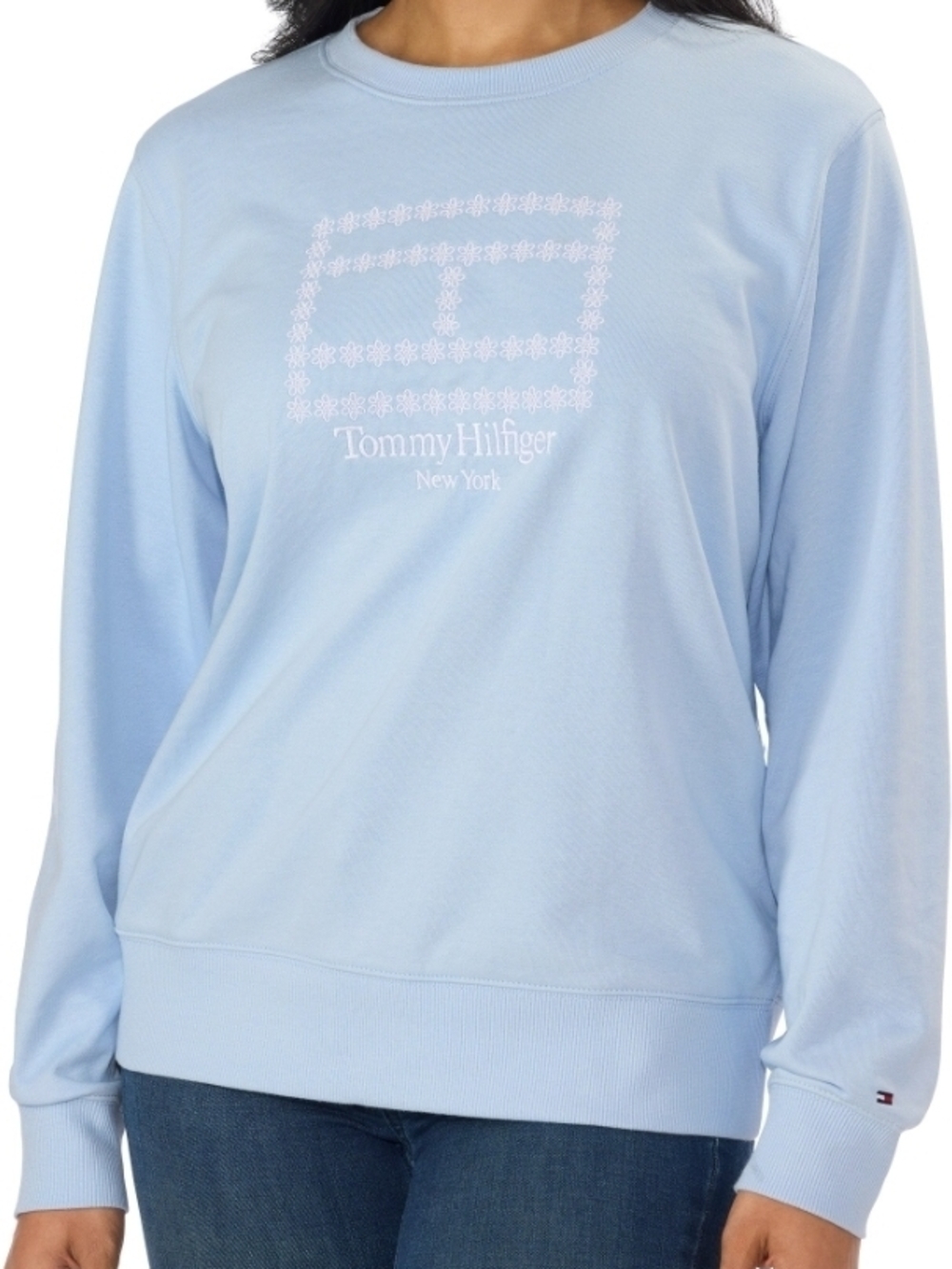 Tommy Hilfiger Pastel Blue Logo Crewneck Sweatshirt